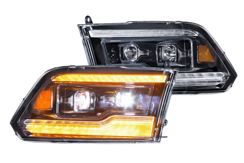 Morimoto XB LED Headlights LF520-A-ASM | Amber DRL | 2009-2018 Ram